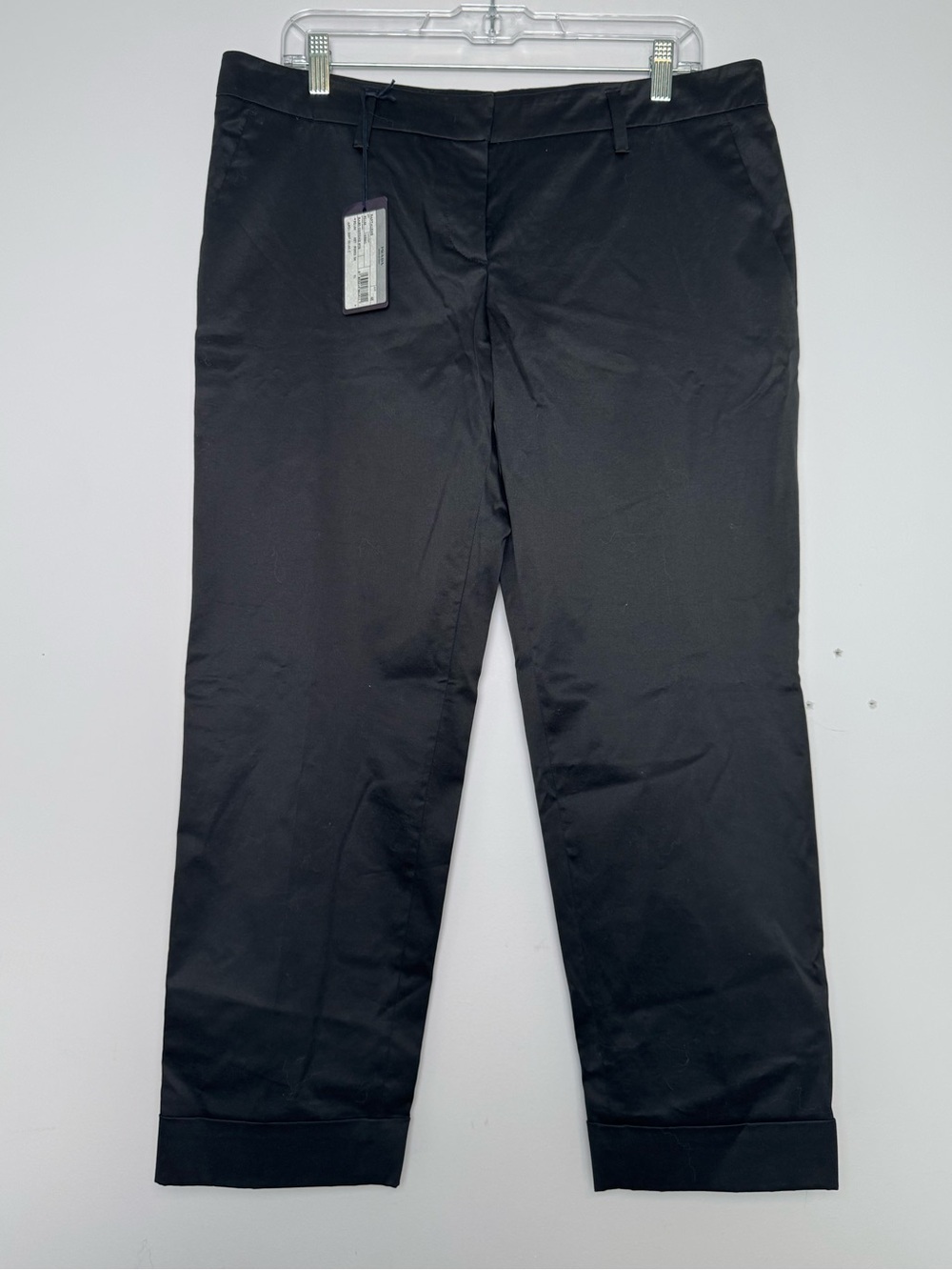 Prada Satin Cuffed Low Rise Ankle Trouser Satin Cotton Vintage Dead Stock Italy